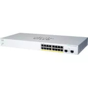 Cisco preklopnik CBS220-16P-2G (16xGbE, 2xSFP, 16xPoE+, 130W, bez ventilatora) - OSVJEŽI