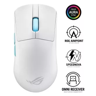 ASUS miš ROG Harpe Ace Aim Lab Edition, Bluetooth, bijeli
