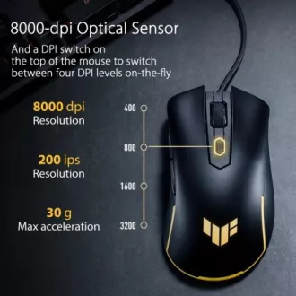 ASUS TUF GAMING M3 GEN II (P309) miš, žičan, crn
