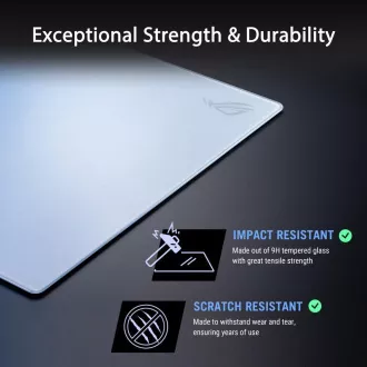 ASUS ROG Moonstone ACE podloga za miša (veličina L / Bijela), staklo ASUS ROG Moonstone ACE podloga za miša (veličina L / Bijela), staklo