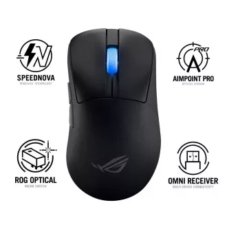 ASUS miš ROG Keris II Ace, bežični gaming miš, crni