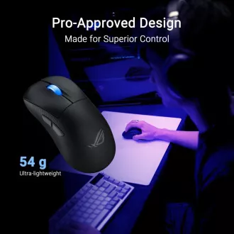 ASUS miš ROG Keris II Ace, bežični gaming miš, crni