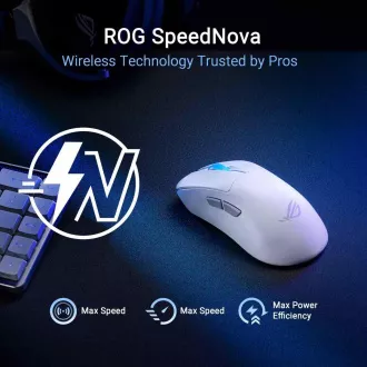 ASUS miš ROG Keris II Ace, bežični gaming miš, bijeli