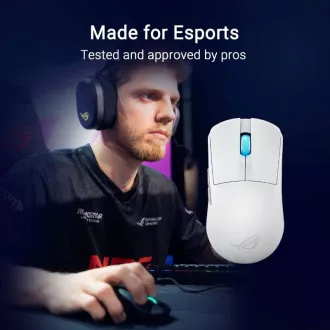 ASUS Gaming miš ROG Harpe Ace Mini, Wireless BT, RF 2.4GHz, bijeli