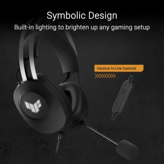 ASUS slušalice TUF Gaming H1 GEN II, Wired Gaming Headset, crne ASUS slušalice TUF Gaming H1 GEN II, Wired Gaming Headset, crne