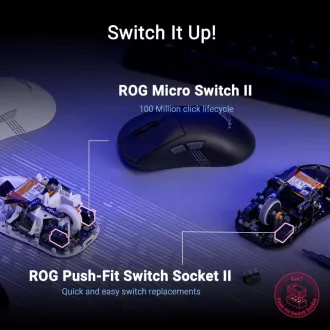 ASUS ROG Keris II Origin miš, bežični gaming miš, crni