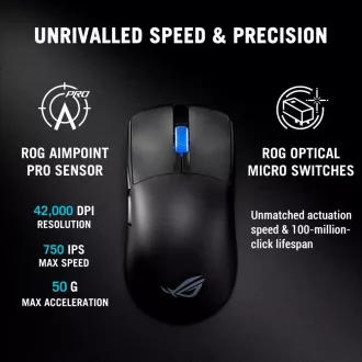 ASUS ROG Harpe II Ace igraći miš, bežični, crni