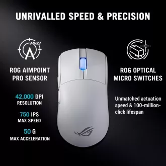 ASUS ROG Harpe II Ace igraći miš, bežični, bijeli