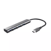 TRUST Halyx Aluminium USB-C na 4 porta USB-A 3.2 Gen1 Hub