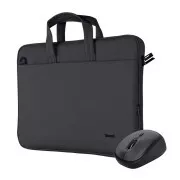 TRUST Set torba za prijenosno računalo 16" Notebook Bag + bežični miš, crna