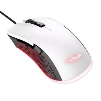 TRUST gaming miš GXT 922W YBAR Eco Gaming Mouse, optički, USB, bijeli