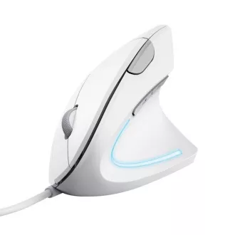 Vertikalni miš TRUST Verto ergonomski miš, USB, bijeli