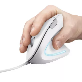 Vertikalni miš TRUST Verto ergonomski miš, USB, bijeli