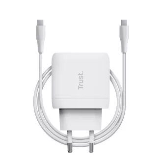 TRUST punjač 45W Maxo, USB-C, zidni punjač, 2m USB-C kabel, bijeli