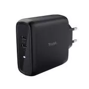 TRUST punjač MAXO 65W, 2x USB-C, crni