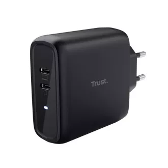 TRUST punjač MAXO 65W, 2x USB-C, crni