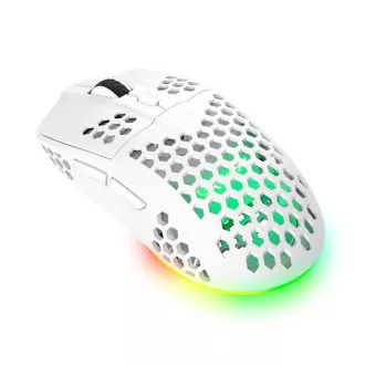 TRUST bežični miš GXT 929W Helox Lightweight, RGB, bijeli