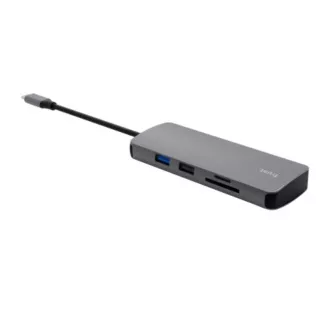 TRUST DALYX USB-C priključna stanica, 8 u 1, HDMI, RJ45, 2xUSB-C, 2xUSB-A, microSD/SD kartica, siva TRUST DALYX USB-C priključna stanica, 8 u 1, HDMI, RJ45, 2xUSB-C, 2xUSB-A, microSD/SD kartica, siva