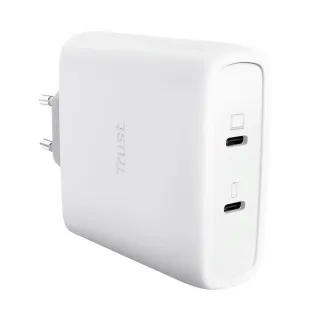 TRUST GaN punjač MAXO 100W 2-portni, USB-C, bijeli TRUST GaN punjač MAXO 100W 2-portni, USB-C, bijeli