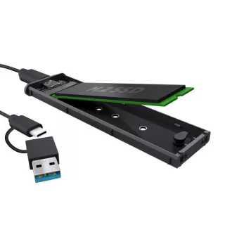TRUST Vanjska kutija za M.2 SSD, USB-C 3.2 Gen2, M.2 2280, crna