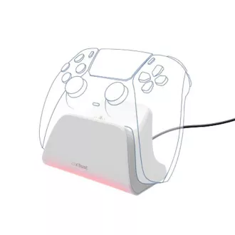 TRUST stanica za punjenje GXT 255W, za PS5 kontrolere, bijela