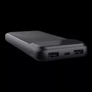 TRUST Powerbank Avala, 10000 mAh, 1xUSB-C + 2xUSB, crna