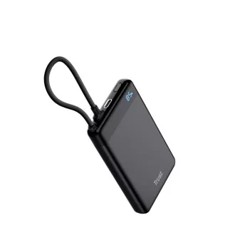 TRUST Powerbank Fiera, 10000 mAh, s kabelom, 2x USB-C, crna