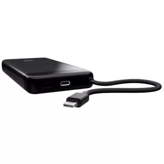 TRUST Powerbank Fiera, 20000 mAh, s kabelom, 2x USB-C, crna