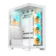 GIGABYTE kućište GB-C500PI ST, Mid tower, 1xUSB-C 3.2, 2xUSB 3.0, 4x 120mm ARGB ventilator, bijelo