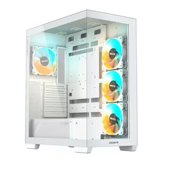 GIGABYTE kućište GB-C500PI ST, Mid tower, 1xUSB-C 3.2, 2xUSB 3.0, 4x 120mm ARGB ventilator, bijelo