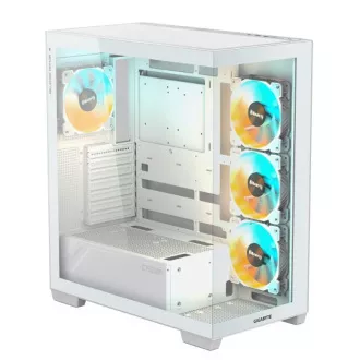GIGABYTE kućište GB-C500PI ST, Mid tower, 1xUSB-C 3.2, 2xUSB 3.0, 4x 120mm ARGB ventilator, bijelo