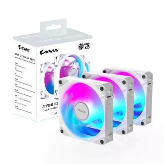 GIGABYTE AORUS EZ CHAIN FAN ICE ventilator od 3 komada, 3x120 mm, bijeli