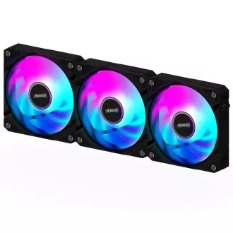 GIGABYTE ventilator AORUS EZ CHAIN FAN 3-PACK, 3x120mm, crni