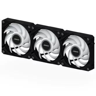 GIGABYTE ventilator AORUS EZ CHAIN FAN 3-PACK, 3x120mm, crni