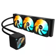 GIGABYTE vodeni hladnjak GAMING 360, 3x120mm, ARGB, LGA1851, AM5, crni
