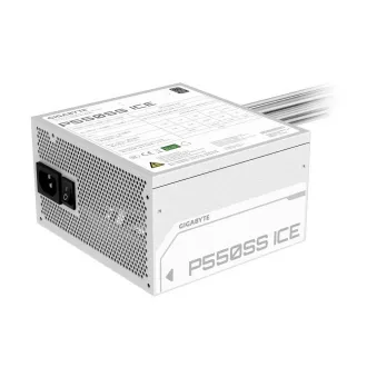 GIGABYTE P550SS ICE napajanje, 550W, 80+ srebrno, 120 mm, ATX 3.0, bijelo