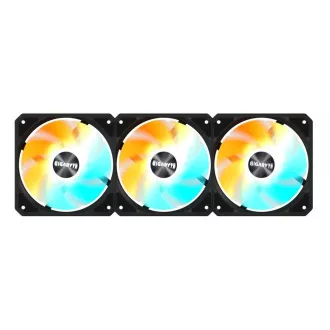 GIGABYTE ventilator EZ CHAIN FAN 3-PACK, 3x120mm, crni