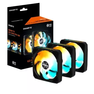 GIGABYTE ventilator EZ CHAIN FAN 3-PACK, 3x120mm, crni