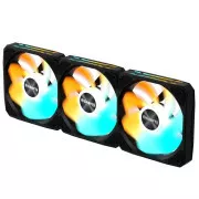 GIGABYTE ventilator EZ CHAIN RVS FAN 3-PACK, 3x120mm, crni