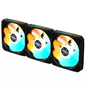 GIGABYTE ventilator EZ CHAIN RVS FAN 3-PACK, 3x120mm, crni