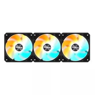 GIGABYTE ventilator EZ CHAIN RVS FAN 3-PACK, 3x120mm, crni