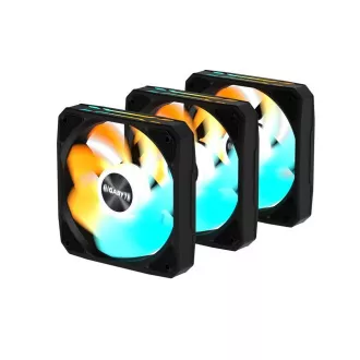GIGABYTE ventilator EZ CHAIN RVS FAN 3-PACK, 3x120mm, crni