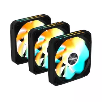 GIGABYTE ventilator EZ CHAIN RVS FAN 3-PACK, 3x120mm, crni