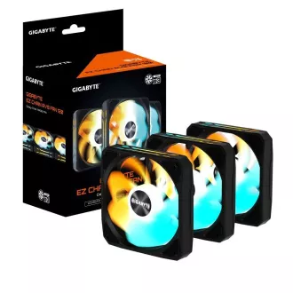 GIGABYTE ventilator EZ CHAIN RVS FAN 3-PACK, 3x120mm, crni