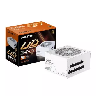 GIGABYTE UD750GM PG5 ICE 750W napajanje, 120 mm, potpuno modularno, 80 Plus Gold, ATX 3.1