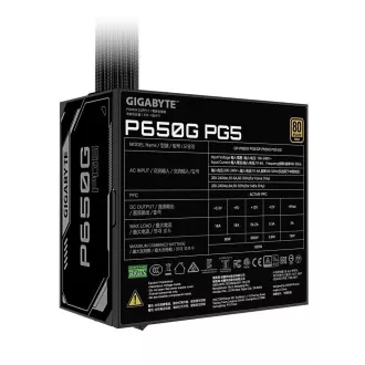 GIGABYTE napajanje P650G PG5, 650W, 120mm, 80 Plus Gold, ATX 3.1