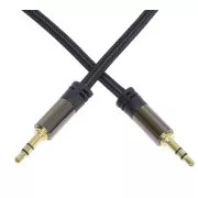 PREMIUMCORD kabel, oklopljen, Jack 3,5 mm - Jack 3,5 mm M/M 1,5 m