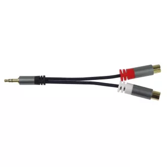 PremiumCord kabel HQ Jack 3,5 mm muški - 2x CINCH ženski 15 cm