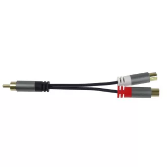 PremiumCord razdjelnik HQ CINCH muški - 2x CINCH ženski 15 cm