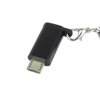 PremiumCord Adapter USB-C konektor ženski - USB 2.0 Micro-B/muški, crni s petljom za vješanje PremiumCord Adapter USB-C konektor ženski - USB 2.0 Micro-B/muški, crni s petljom za vješanje